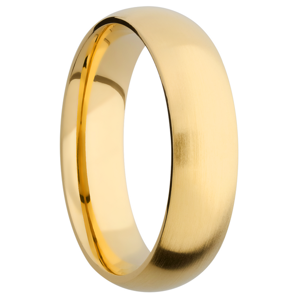 14K Yellow gold 6mm domed band Image 2 Raleigh Diamond Fine Jewelry Raleigh, NC