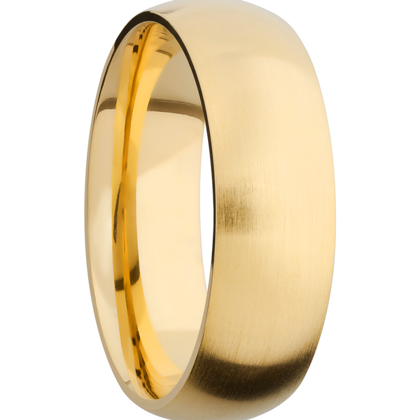 14K Yellow gold 7mm domed band Image 2 Raleigh Diamond Fine Jewelry Raleigh, NC