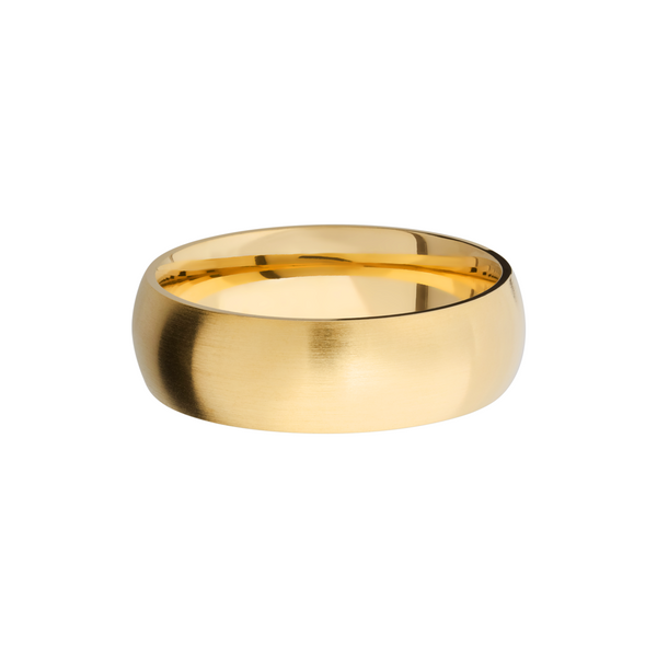 14K Yellow gold 7mm domed band Image 3 Valentine's Fine Jewelry Dallas, PA