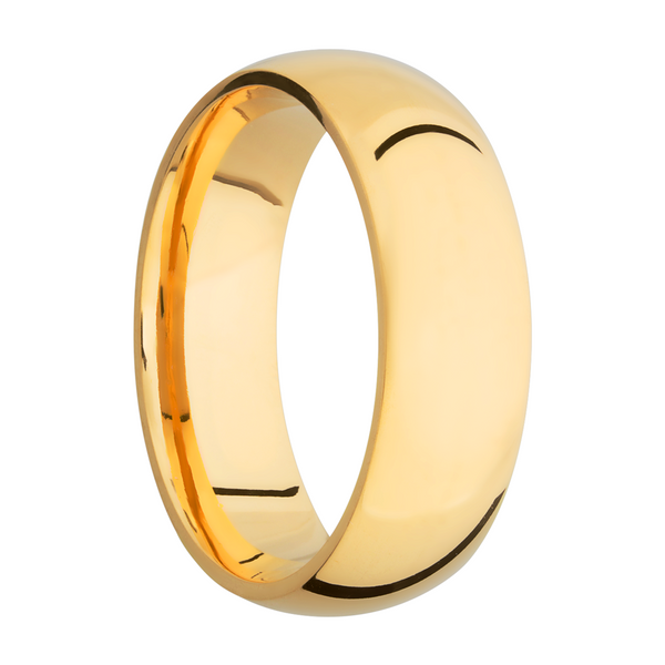 14K Yellow gold 7mm domed band Image 2 Molinelli's Jewelers Pocatello, ID