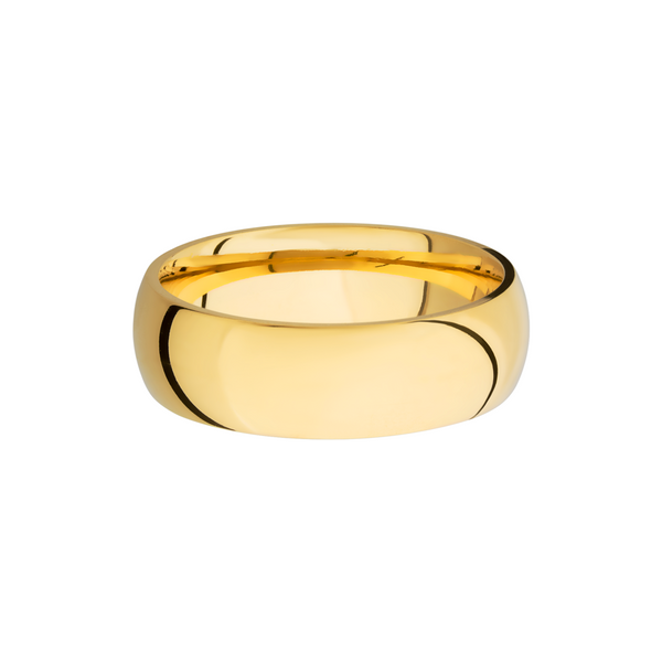 14K Yellow gold 7mm domed band Image 3 Gala Jewelers Inc. White Oak, PA