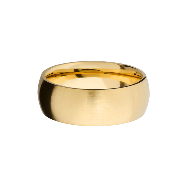 14K Yellow gold 8mm domed band Image 3 Milan's Jewelry Inc Sarasota, FL