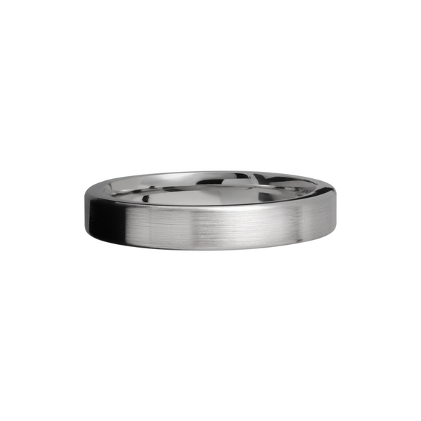 Titanium 4mm flat band with slightly rounded edges Image 3 Toner Jewelers Overland Park, KS