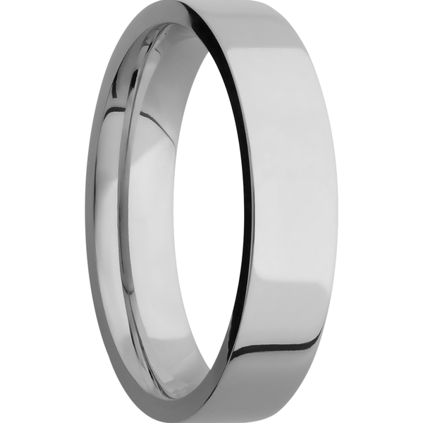 Titanium 5mm flat band with slightly rounded edges Image 2 Cozzi Jewelers Newtown Square, PA