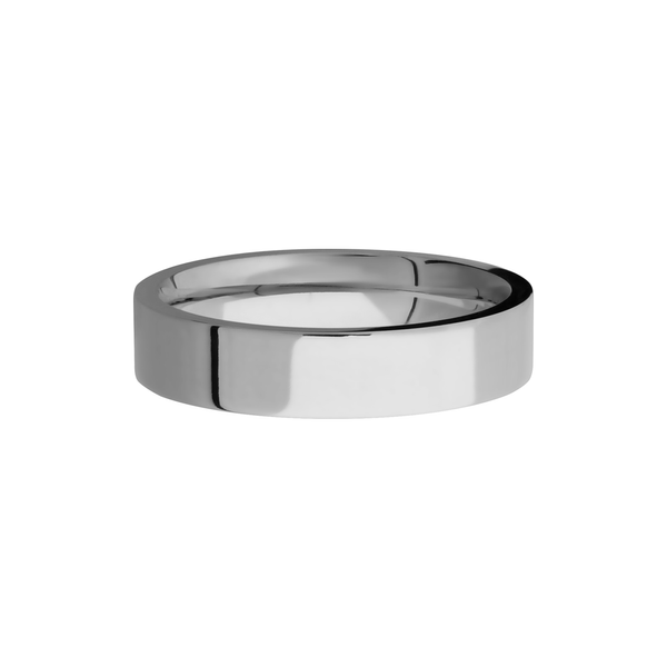 Titanium 5mm flat band with slightly rounded edges Image 3 Toner Jewelers Overland Park, KS
