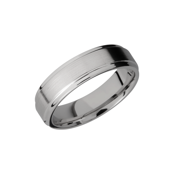 Titanium 6mm flat band with grooved edges Cozzi Jewelers Newtown Square, PA