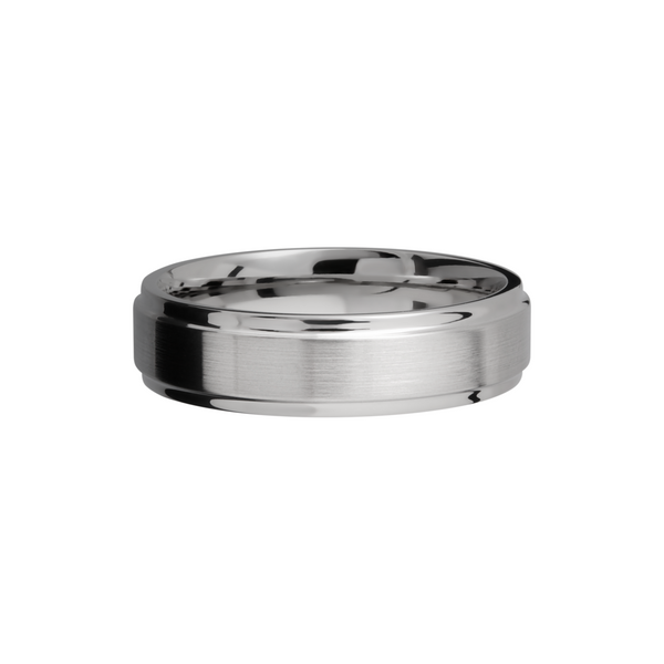 Titanium 6mm flat band with grooved edges Image 3 Cozzi Jewelers Newtown Square, PA