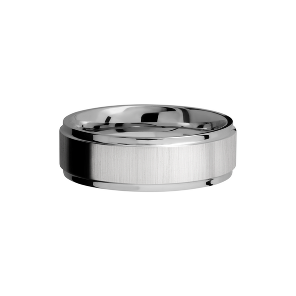 Titanium 7mm flat band with grooved edges Image 3 Cozzi Jewelers Newtown Square, PA