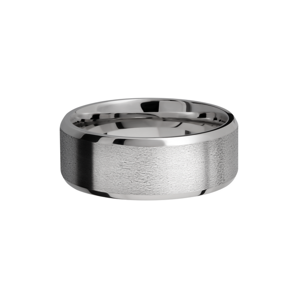 Titanium 8mm beveled band Image 3 Toner Jewelers Overland Park, KS
