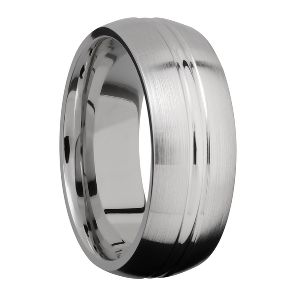 Titanium 8mm domed band Image 2 Cozzi Jewelers Newtown Square, PA