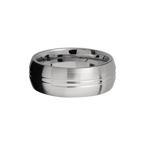 Titanium 8mm domed band Image 3 Toner Jewelers Overland Park, KS