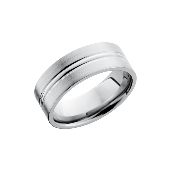 Titanium 8mm flat band with a domed center Toner Jewelers Overland Park, KS