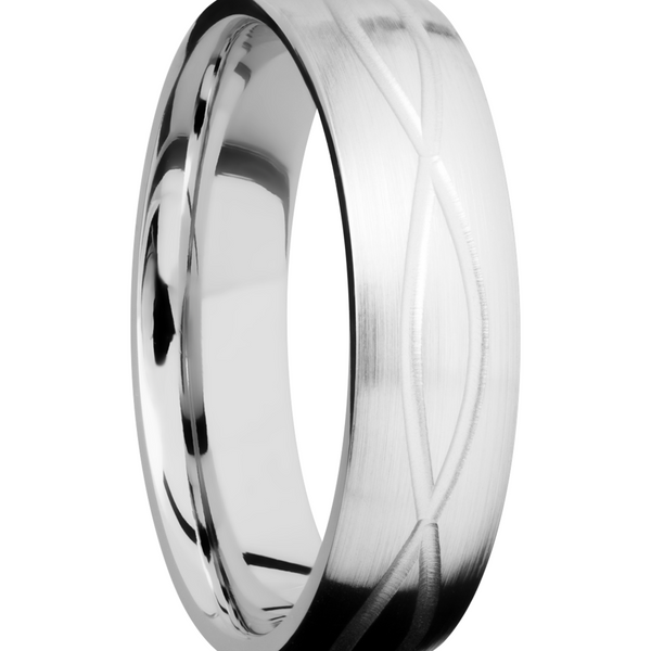 Cobalt chrome 6mm domed band with laser-carved infinity pattern Image 2 Cozzi Jewelers Newtown Square, PA