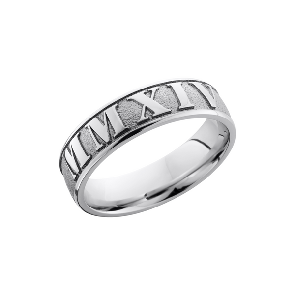 Cobalt chrome 6mm domed band with a laser-carved fingerprint Cozzi Jewelers Newtown Square, PA