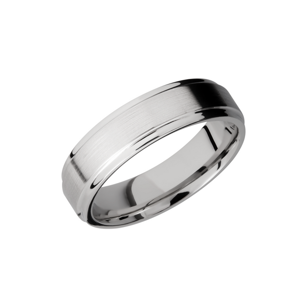 Cobalt chrome 6mm flat band with grooved edges Cozzi Jewelers Newtown Square, PA