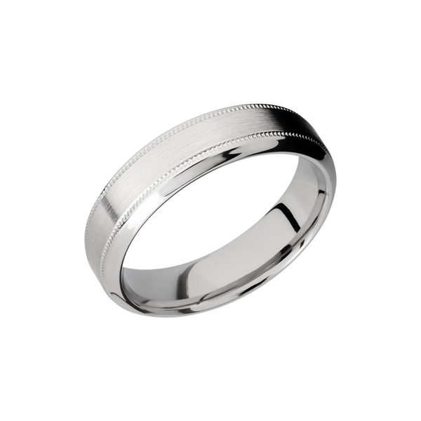 Cobalt chrome 6mm high-beveled band with reverse milgrain detail Cozzi Jewelers Newtown Square, PA