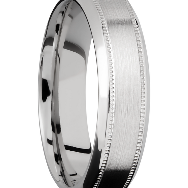 Cobalt chrome 6mm high-beveled band with reverse milgrain detail Image 2 Cozzi Jewelers Newtown Square, PA