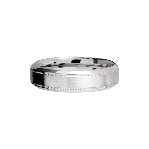 Cobalt chrome 6mm high-beveled band with reverse milgrain detail Image 3 Toner Jewelers Overland Park, KS