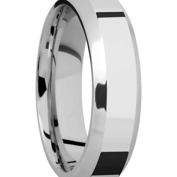 Cobalt chrome 6mm Domed Band with Rounded Edges, Milgrain, and 1mm 14KR Image 2 Cozzi Jewelers Newtown Square, PA