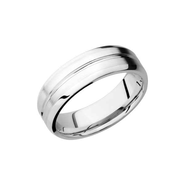 Cobalt chrome 7mm beveled band with 1, 1mm groove  Cozzi Jewelers Newtown Square, PA