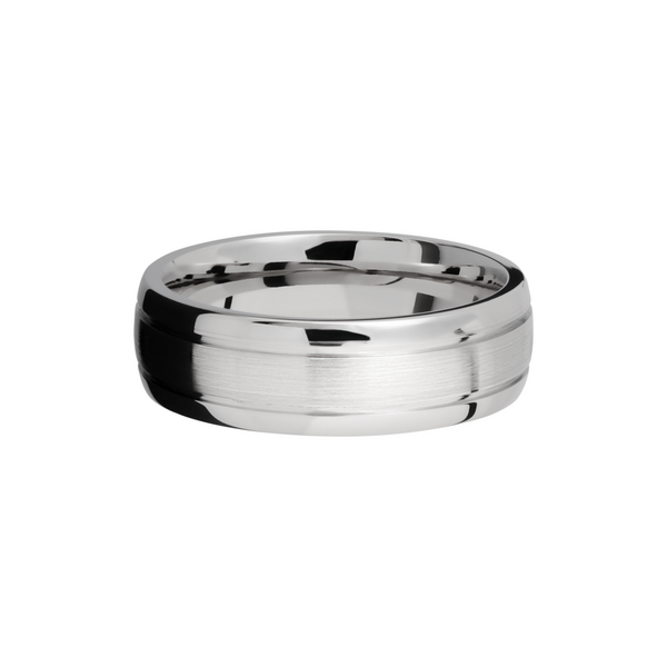 Cobalt chrome 7mm domed band with 2, .5mm grooves Image 3 Toner Jewelers Overland Park, KS