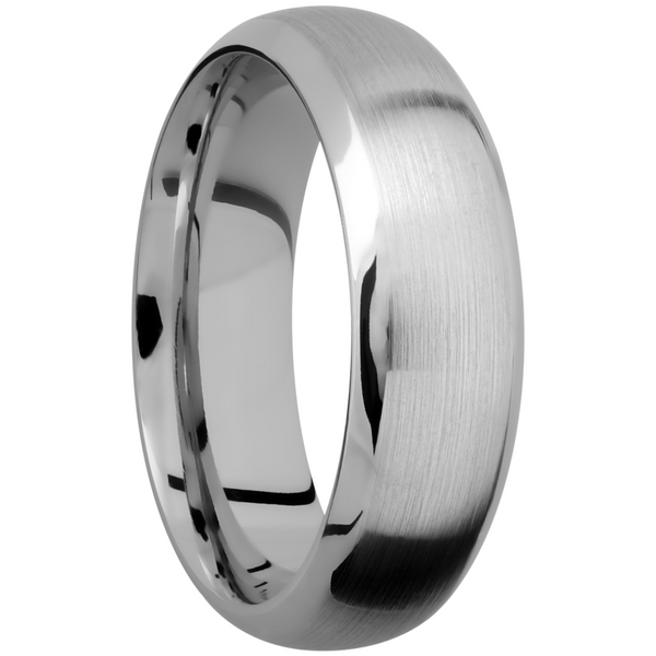 Cobalt chrome 7mm domed beveled band Image 2 Cozzi Jewelers Newtown Square, PA