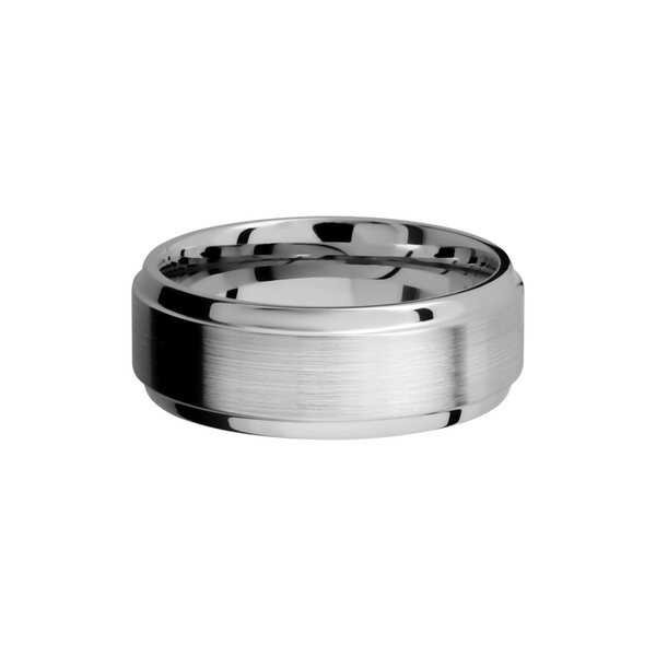 Cobalt Chrome 8mm beveled band with a stepped edge Image 3 Toner Jewelers Overland Park, KS