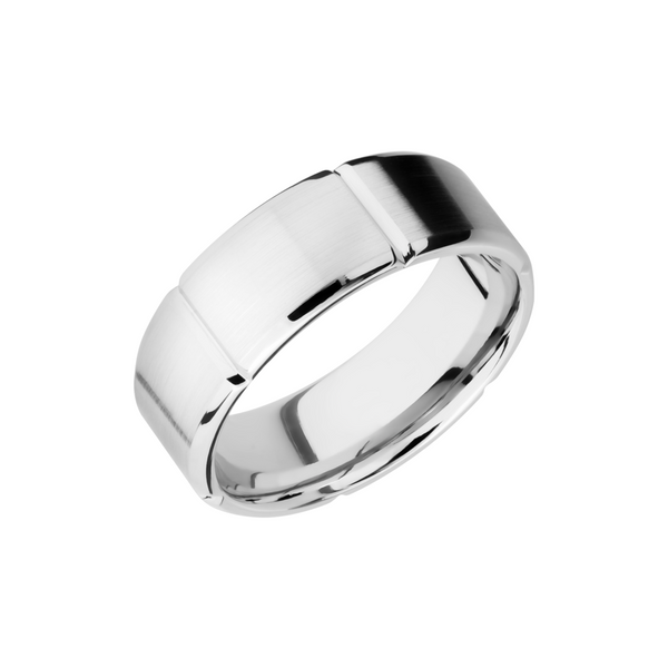 Cobalt chrome 8mm beveled band with 6 segments Cozzi Jewelers Newtown Square, PA