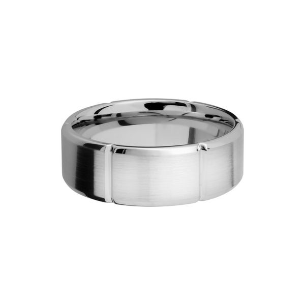 Cobalt chrome 8mm beveled band with 6 segments Image 3 Cozzi Jewelers Newtown Square, PA