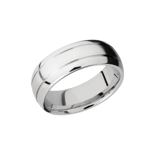 Cobalt chrome 8mm domed band with 2, .5mm grooves Cozzi Jewelers Newtown Square, PA