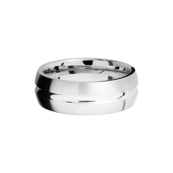 Cobalt chrome 8mm domed band with a concave center Image 3 Toner Jewelers Overland Park, KS