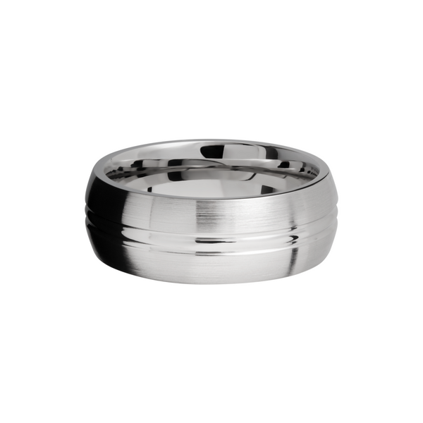 Cobalt chrome 8mm domed band with a  domed center Image 3 Toner Jewelers Overland Park, KS