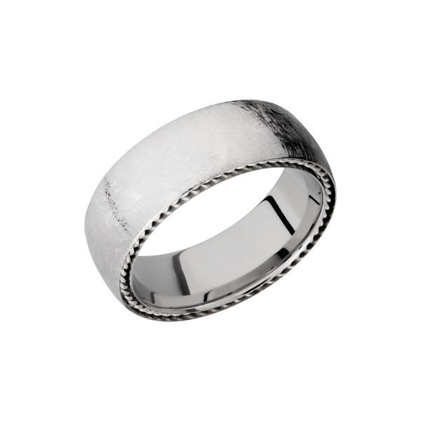 Cobalt chrome 8mm domed band with sterling silver sidebraid Cozzi Jewelers Newtown Square, PA