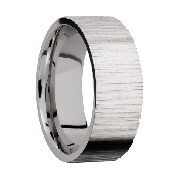 Cobalt chrome 8mm flat band with rounded edges Image 2 Cozzi Jewelers Newtown Square, PA