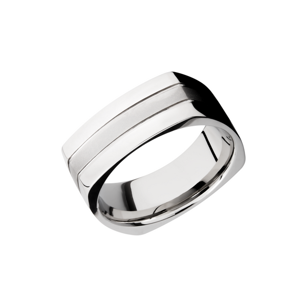 Cobalt chrome 8mm flat square band with 2, .5mm grooves Cozzi Jewelers Newtown Square, PA