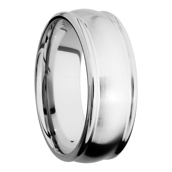 Cobalt chrome 8mm domed band with rounded edges Image 2 Cozzi Jewelers Newtown Square, PA