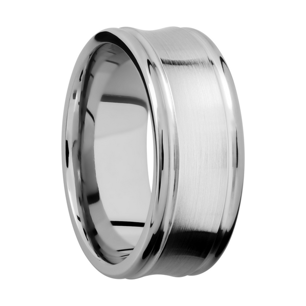 Cobalt Chrome 9mm concave band with rounded edges Image 2 Cozzi Jewelers Newtown Square, PA