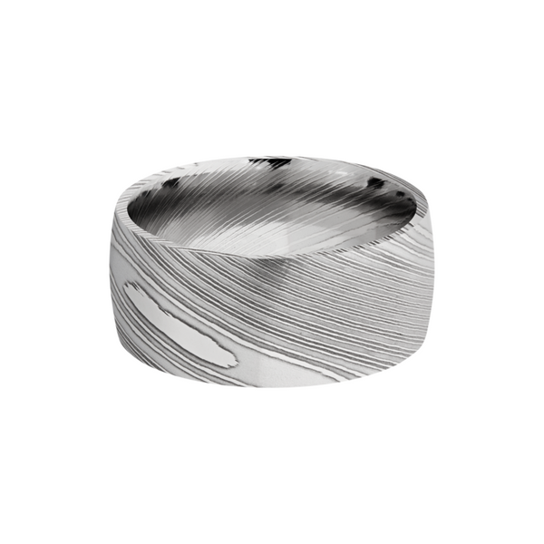 Handmade 10mm Damascus steel domed band Image 3 Cozzi Jewelers Newtown Square, PA