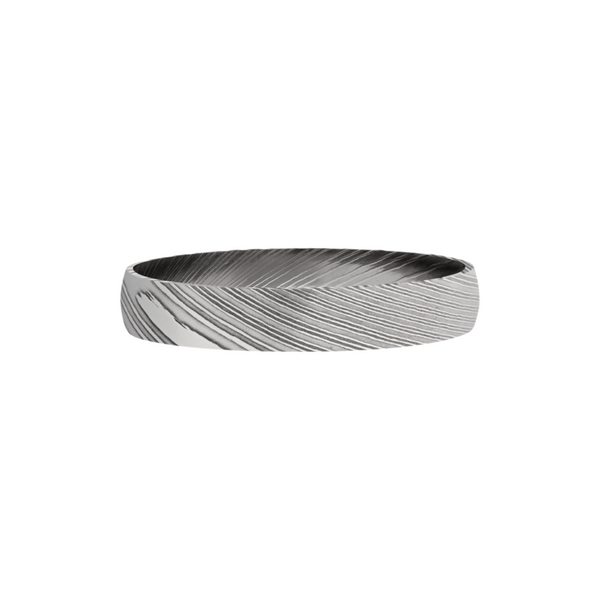Handmade 4mm Damascus steel domed band Image 3 Cozzi Jewelers Newtown Square, PA