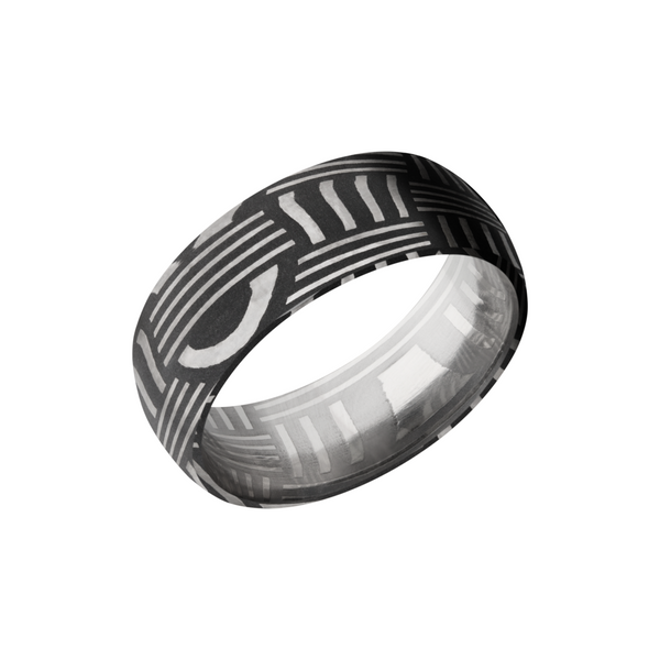 Handmade 8mm basketweave Damascus steel domed band Cozzi Jewelers Newtown Square, PA