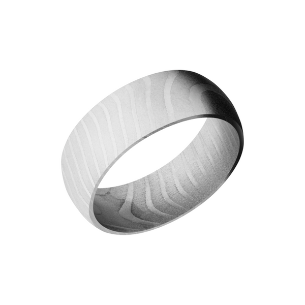 Handmade 8mm tiger Damascus steel domed band Cozzi Jewelers Newtown Square, PA
