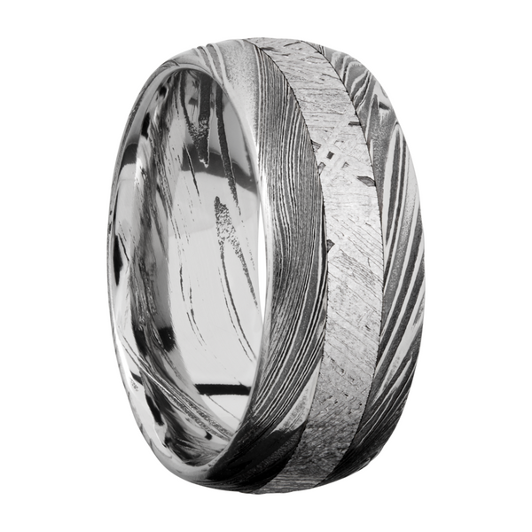 Meteorite & Damascus Steel Wedding Band Image 2 Cellini Design Jewelers Orange, CT