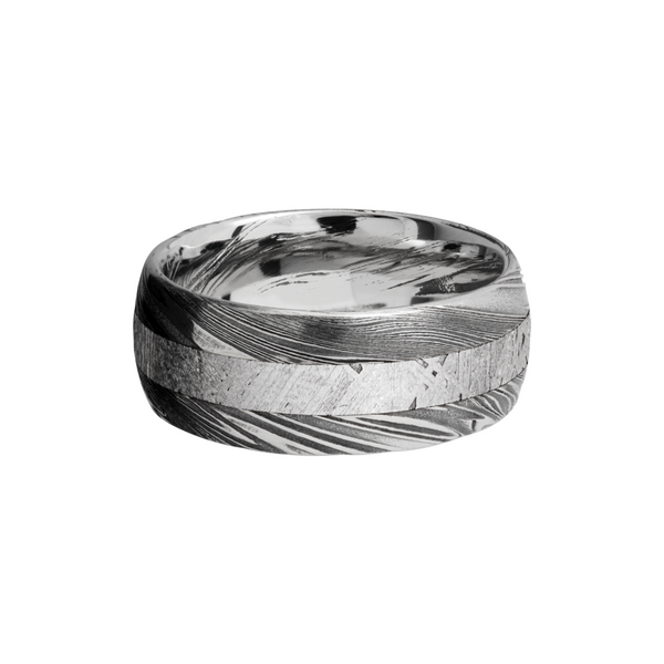 Meteorite & Damascus Steel Wedding Band Image 3 Cellini Design Jewelers Orange, CT