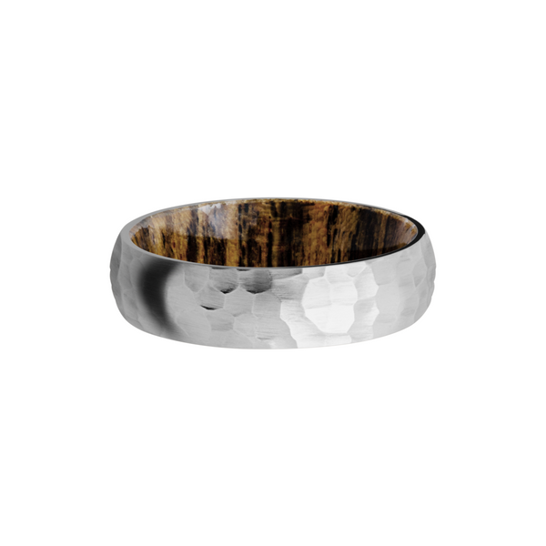 Titanium 6mm domed band with a sleeve of Bocote hardwood Image 3 Cozzi Jewelers Newtown Square, PA