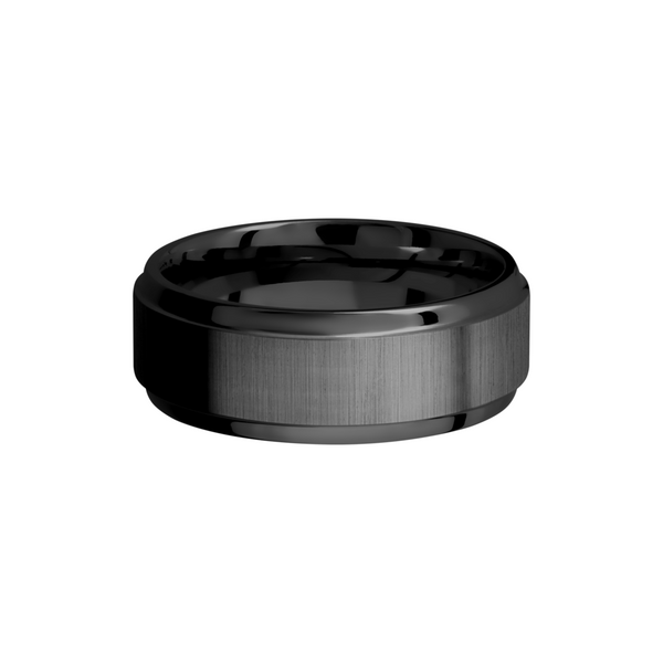 Zirconium 8mm beveled band Image 3 Toner Jewelers Overland Park, KS