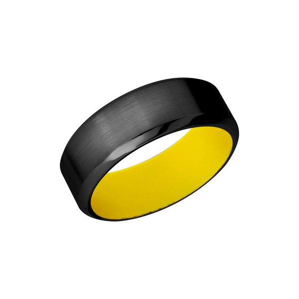Zirconium 8mm band with a yellow Cerakote sleeve Cozzi Jewelers Newtown Square, PA