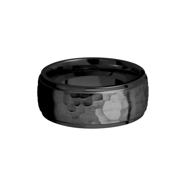 Zirconium 9mm domed band with grooved edges Image 3 Quality Gem LLC Bethel, CT