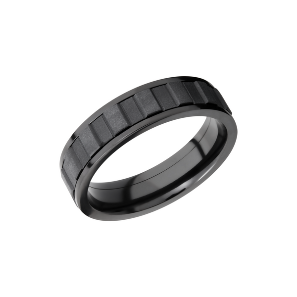 Zirconium 6mm flat band with spinning center Cozzi Jewelers Newtown Square, PA
