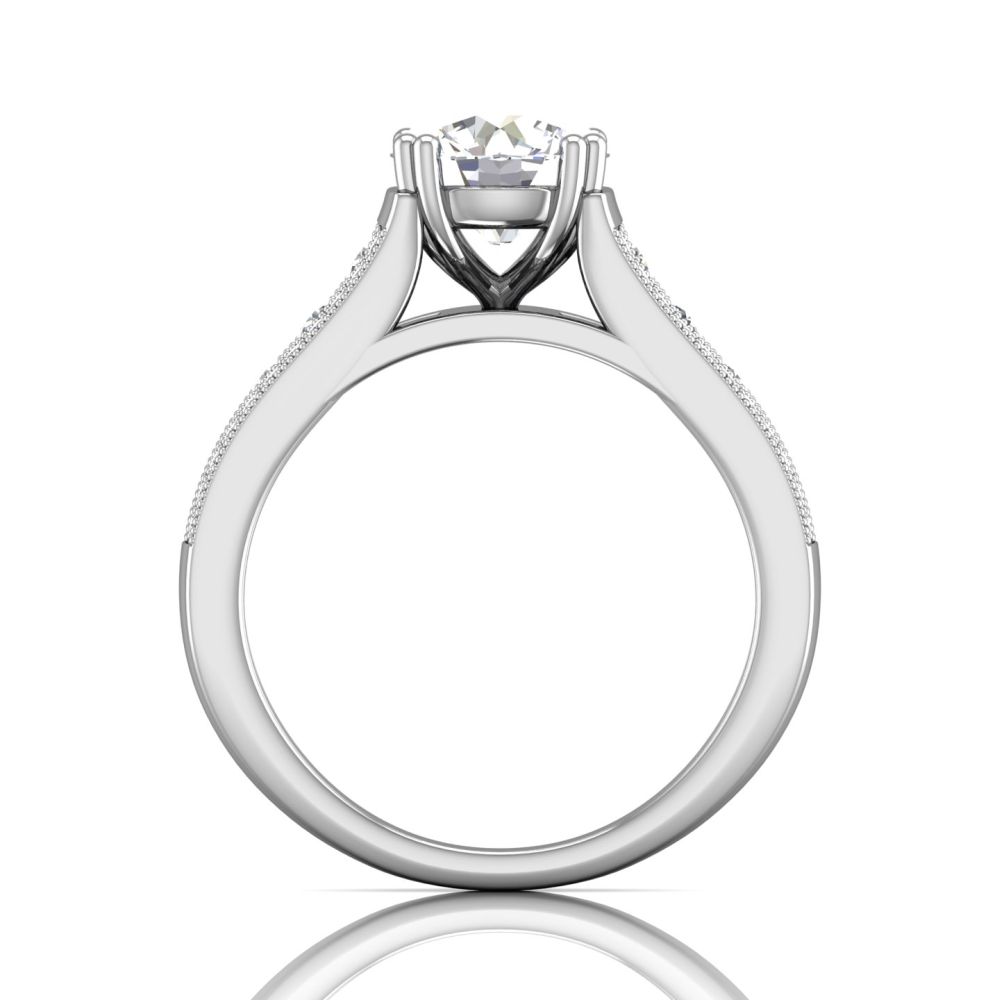 14K White Gold FlyerFit Encore Engagement Ring Image 2 Christopher's Fine Jewelry Pawleys Island, SC
