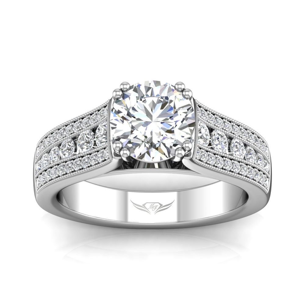 14K White Gold FlyerFit Encore Engagement Ring Image 3 Christopher's Fine Jewelry Pawleys Island, SC